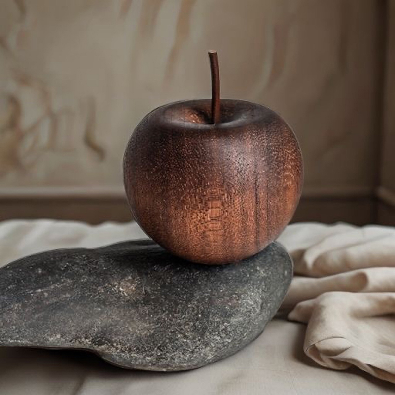 Home Fragrance Oil Diffuser - 1PCS Of Wooden Apple Shaped Essential