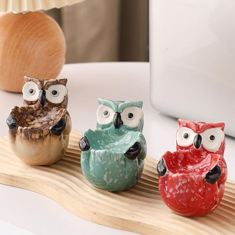 Home Fragrance Oils For Oil Burners - Ceramic Hollow Owl Aromatherapy Burner Essential