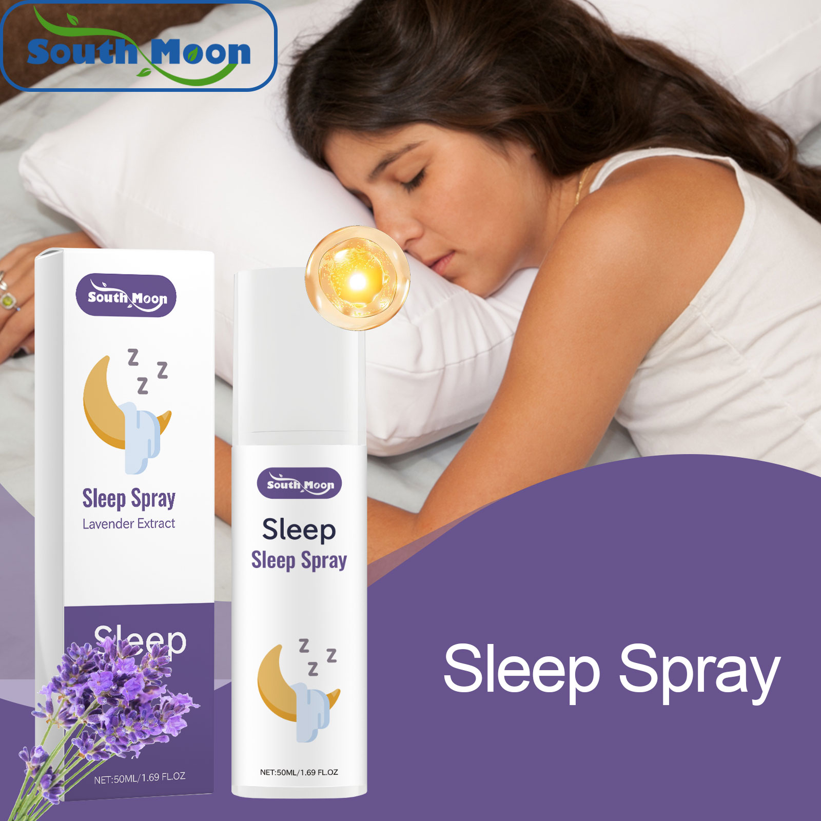 Lavender Pillow Spray - Lavender Sleep Spray Fall Asleep Relaxation