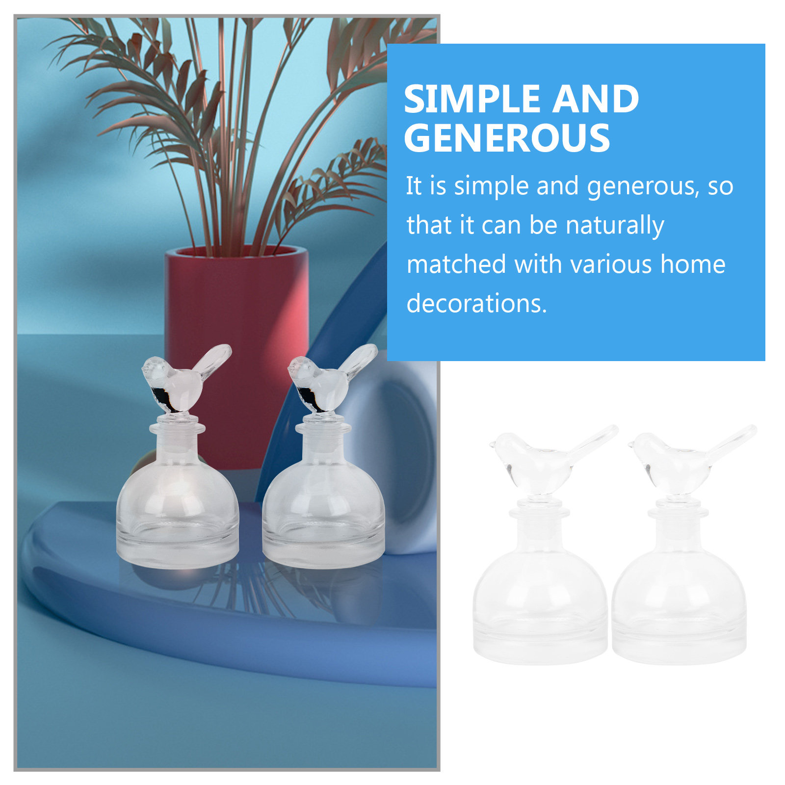 2Pcs Glass Perfume Bottles Pre - Home Fragrance Aromatherapy recension och pris