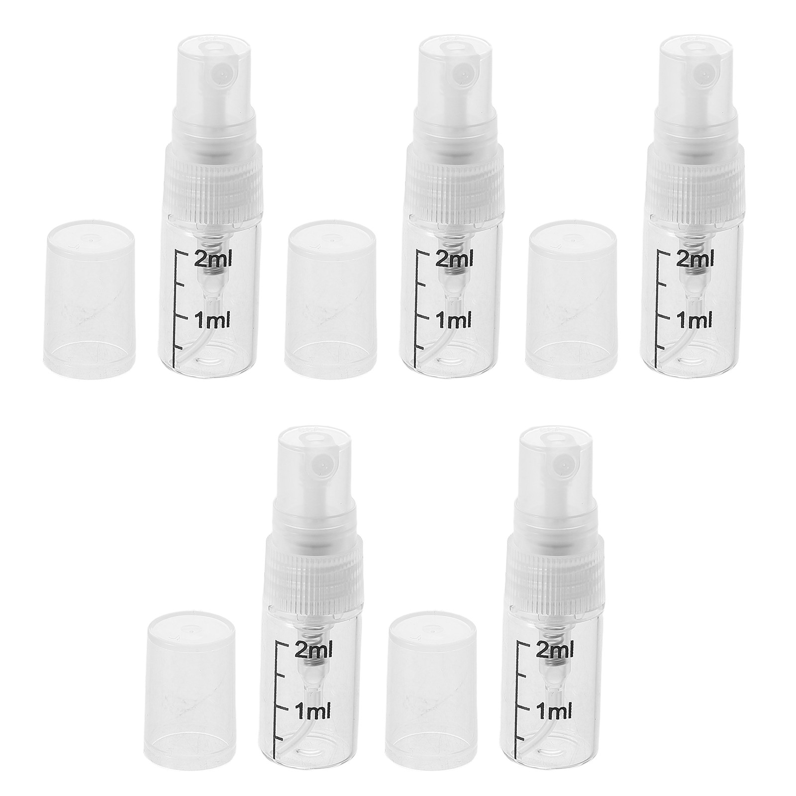 5Pcs Clear Glass Portable Spra - Perfume Atomizer Travel recension och pris