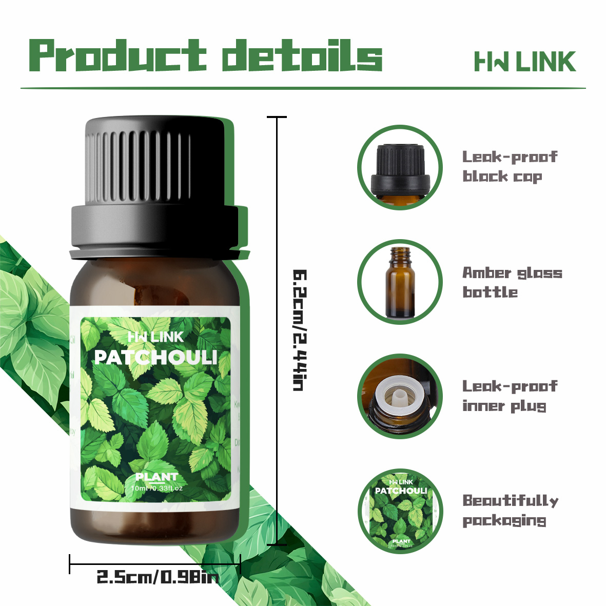 10ml Patchouli Essential Oils  - Home Fragrance Oil Diffuser recension och pris