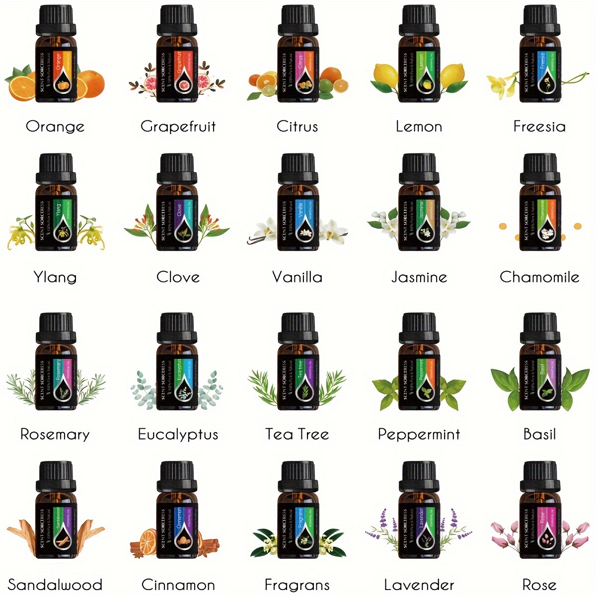 20pcs/set Essential Oil Set La - Home Fragrance Oil Diffuser recension och pris