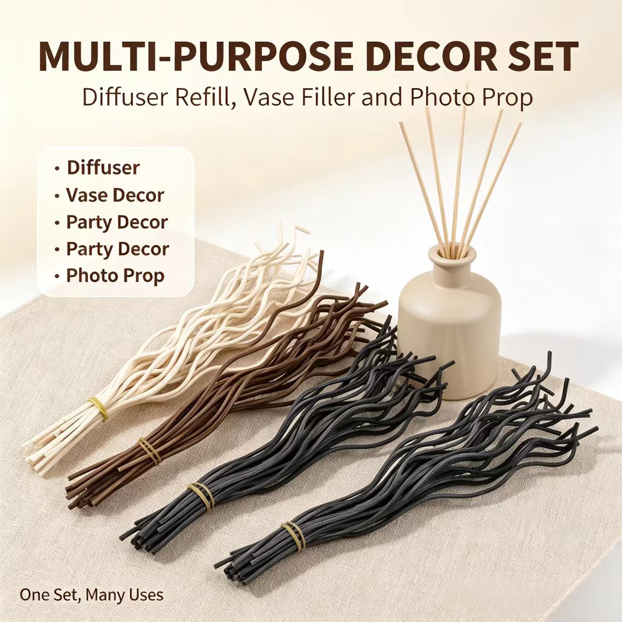 20Pcs Long Wavy Rattan Reed Di - Home Fragrance M&S Disinfectant Hack recension och pris
