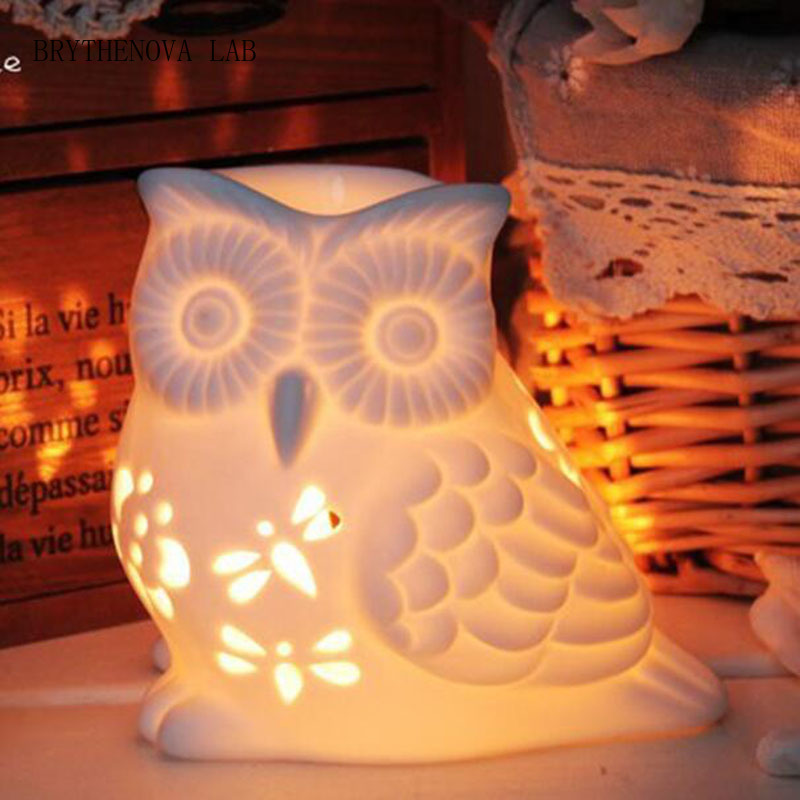 Porcelain Hollow Owl Aromather - Home Fragrance Oils For Oil Burners recension och pris