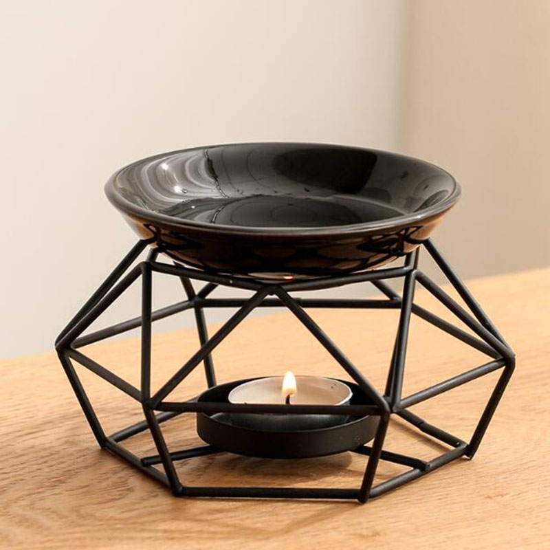 Ceramic Bowl Iron Rack Black C - Home Fragrance Oils For Oil Burners recension och pris