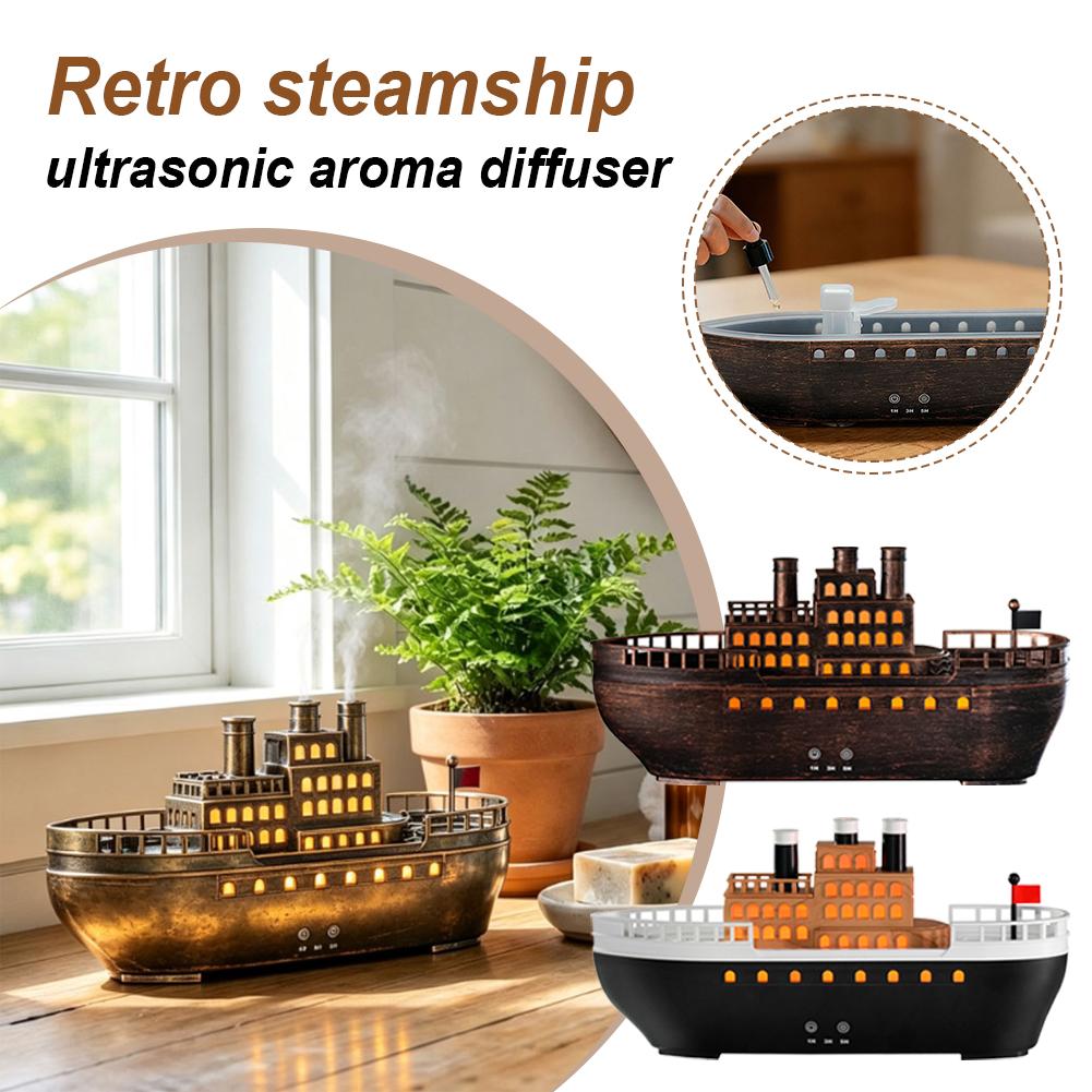 Retro Steamboat Ultrasonic Ess - Home Fragrance Oil Diffuser recension och pris