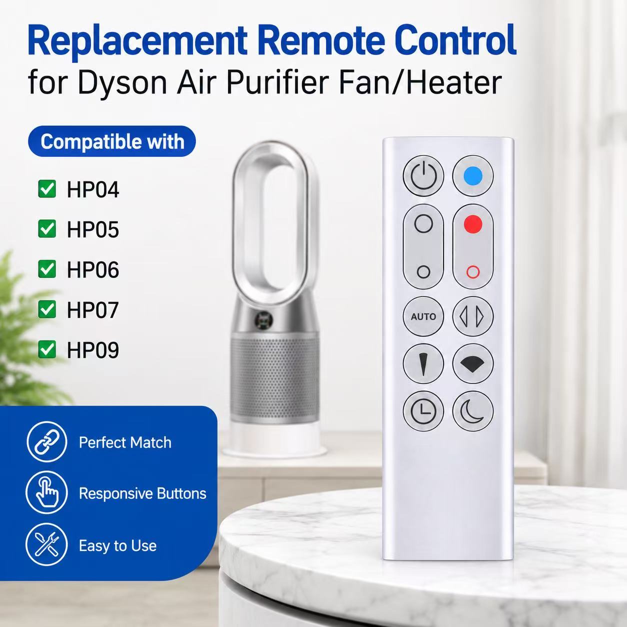 Replacement Remote Control For - Dyson Fan Pure Cool recension och pris